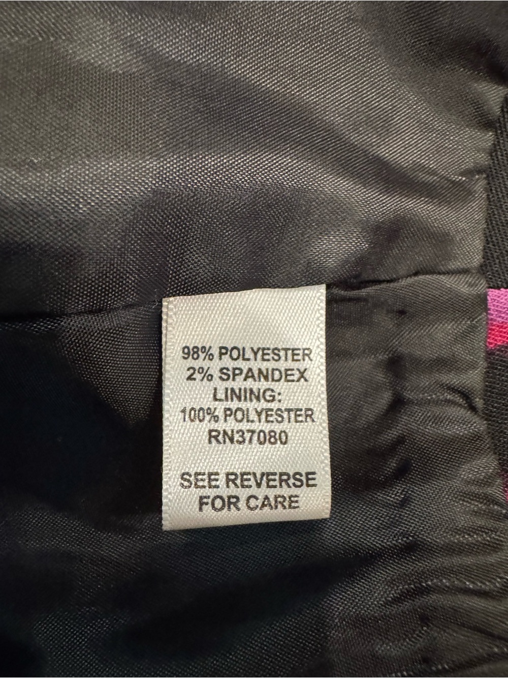 Cato Woman Pink Black Lined Straight Abstract Skirt Women’s Size 12 NWT - Picture 7 of 10
